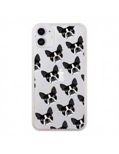 Coque iPhone 11 Chiens Boston Terrier Transparente - Pet...