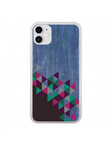 Coque iPhone 11 Wood Bois Azteque Triangles Archiwoo - Pura Vida