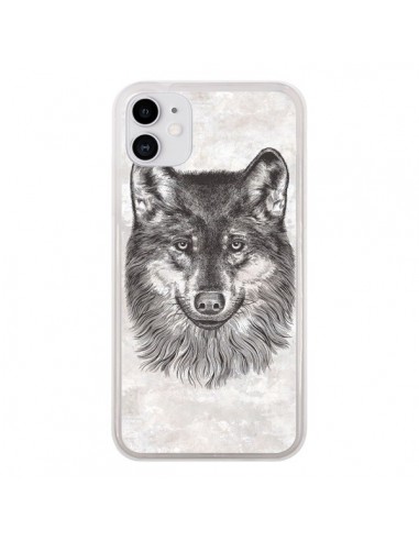 Coque iPhone 11 Loup Gris - Rachel Caldwell