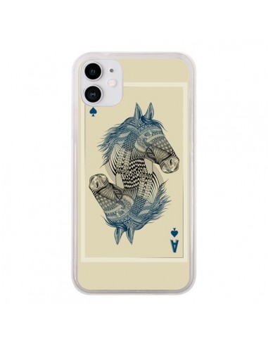 Coque iPhone 11 Cheval Carte Jeu Horse As - Rachel Caldwell