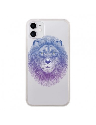 Coque iPhone 11 Lion Animal Transparente - Rachel Caldwell