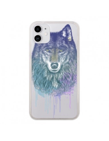 Coque iPhone 11 Loup Wolf Animal Transparente - Rachel Caldwell