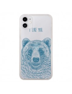 Coque iPhone 11 I Love You Bear Ours Ourson Transparente...