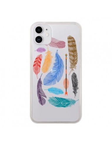 Coque iPhone 11 Plume Feather Couleur Transparente - Rachel Caldwell