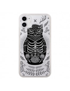 Coque iPhone 11 Owl Chouette Hibou Squelette Transparente...
