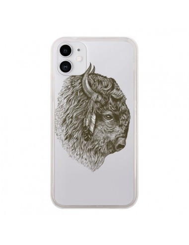 Coque iPhone 11 Buffalo Bison Transparente - Rachel Caldwell
