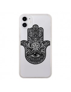 Coque iPhone 11 Hamsa Cinq Doigts Main Mauvais Oeil...