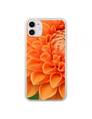 Coque iPhone 11 Fleurs oranges flower - R Delean