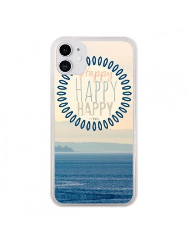 Coque iPhone 11 Happy Day Mer Ocean Sable Plage Paysage - R Delean