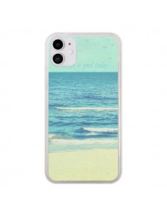 Coque iPhone 11 Life good day Mer Ocean Sable Plage...