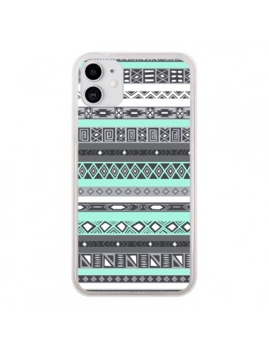 Coque iPhone 11 Azteque Aztec Bleu Pastel - Rex Lambo