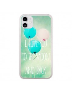 Coque iPhone 11 I love you to the moon and back - Sylvia...
