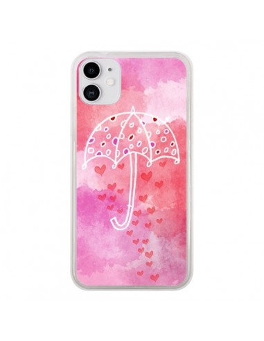 Coque iPhone 11 Parapluie Coeur Love Amour - Sylvia Cook