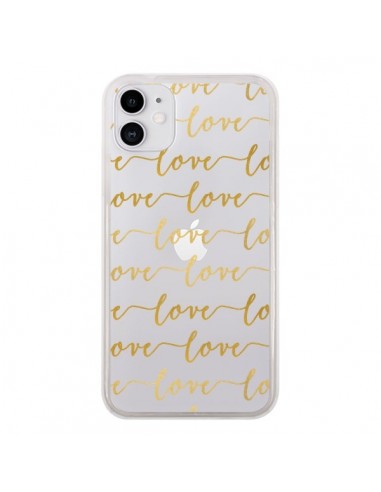 Coque iPhone 11 Love Amour Repeating Transparente - Sylvia Cook