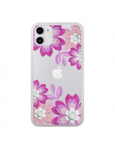 Coque iPhone 11 Winter Flower Rose, Fleurs d'Hiver...