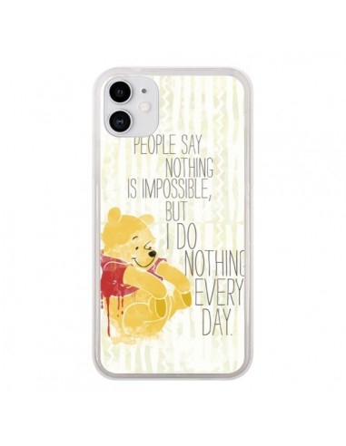 Coque iPhone 11 Winnie I do nothing every day - Sara Eshak