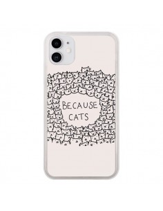 Coque iPhone 11 Because Cats chat - Santiago Taberna