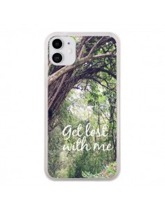 Coque iPhone 11 Get lost with him Paysage Foret Palmiers...