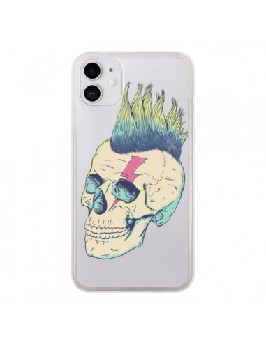 Coque iPhone 11 Tête de Mort Crane Punk Transparente - Victor Vercesi