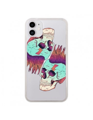 Coque iPhone 11 Tête de Mort Crane Punk Double Transparente - Victor Vercesi