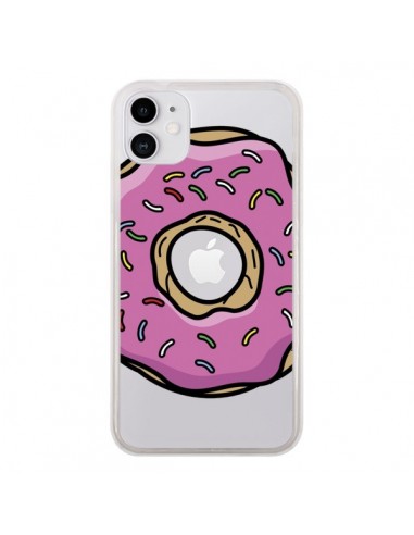 Coque iPhone 11 Donuts Rose Transparente - Yohan B.