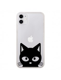 Coque iPhone 11 Tête Chat Noir Cat Transparente - Yohan B.