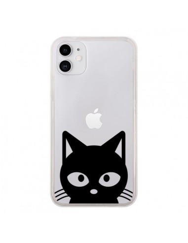 Coque iPhone 11 Tête Chat Noir Cat Transparente - Yohan B.