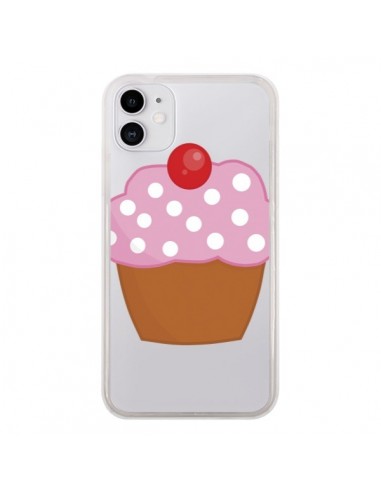 Coque iPhone 11 Cupcake Cerise Transparente - Yohan B.