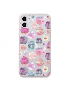 Coque iPhone 11 Big Watery Dots Pink - Ninola Design