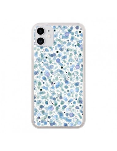 Coque iPhone 11 Cosmic Bubbles Blue - Ninola Design