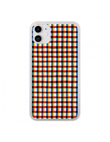 Coque iPhone 11 Crossed Eyes Lines Red - Ninola Design