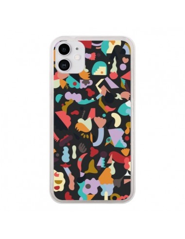 Coque iPhone 11 Dreamy Animal Shapes Black - Ninola Design