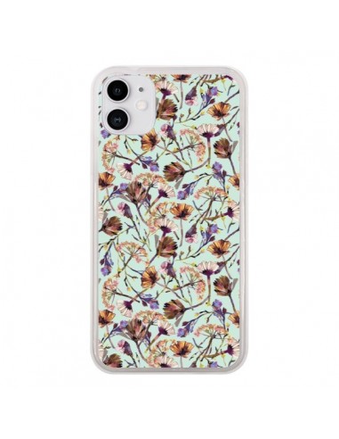 Coque iPhone 11 Dry Blue Flowers - Ninola Design