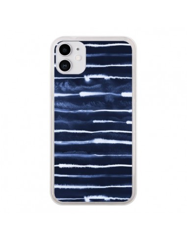 Coque iPhone 11 Electric Lines Navy - Ninola Design