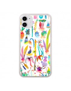 Coque iPhone 11 Little Textured Dots White - Ninola Design