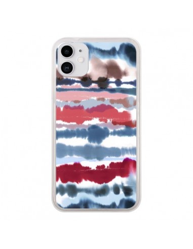 Coque iPhone 11 Smoky Marble Watercolor Dark - Ninola Design