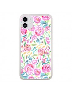 Coque iPhone 11 Speckled Watercolor Pink - Ninola Design