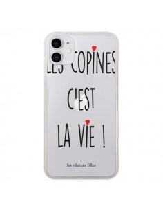 Coque iPhone 11 Les copines, c'est la vie Transparente - Les Vilaines Filles