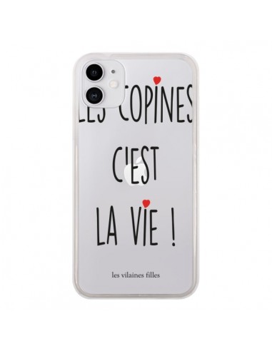 Coque iPhone 11 Les copines, c'est la vie Transparente - Les Vilaines Filles