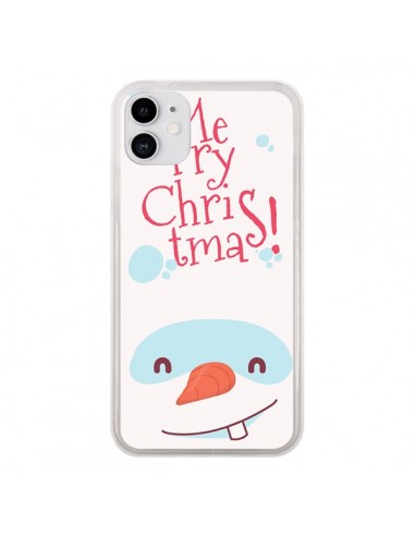 Coque iPhone 11 Bonhomme de Neige Merry Christmas Noël - Nico
