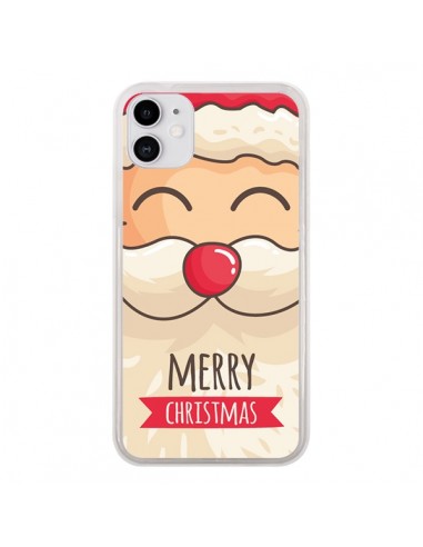 Coque iPhone 11 Moustache du Père Noël Merry Christmas - Nico