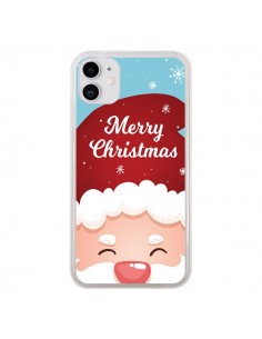 Coque iPhone 11 Bonnet du Père Noël Merry Christmas - Nico