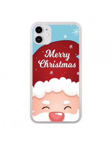 Coque iPhone 11 Bonnet du Père Noël Merry Christmas - Nico