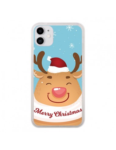 Coque iPhone 11 Renne de Noël Merry Christmas - Nico