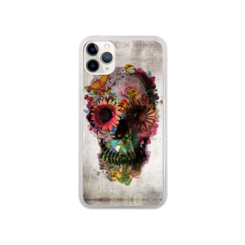Coque iPhone 11 Pro Skull Flower Tête de Mort - Ali Gulec