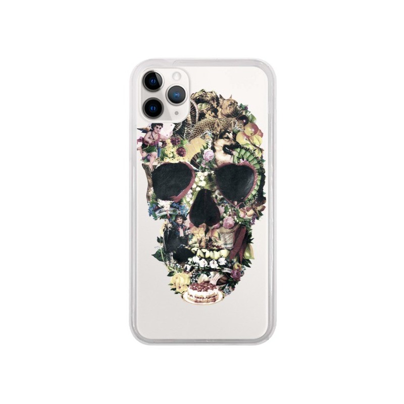 Coque iPhone 11 Pro Skull Vintage Tête de Mort Transparente - Ali Gulec
