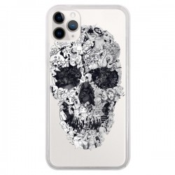 Coque iPhone 11 Pro Doodle Skull Dessin Tête de Mort...