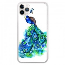 Coque iPhone 11 Pro Paon Multicolore - Annya Kai