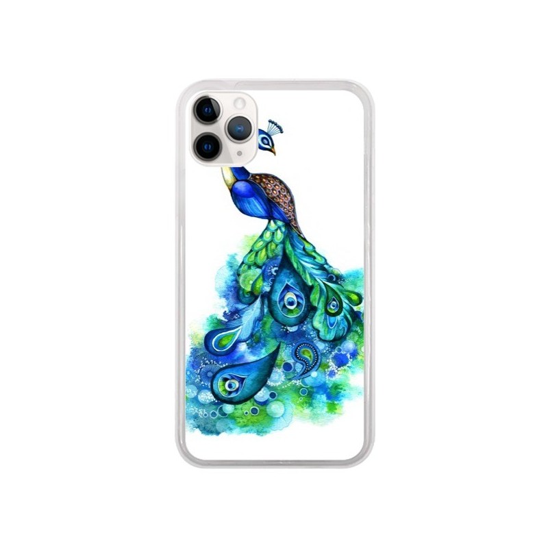 Coque iPhone 11 Pro Paon Multicolore - Annya Kai