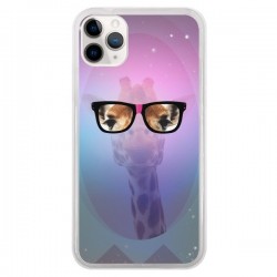 Coque iPhone 11 Pro Girafe Geek à Lunettes - Aurelie Scour